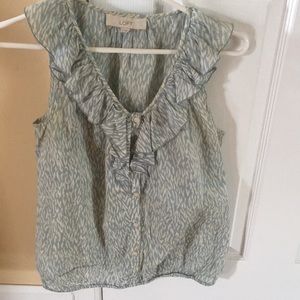 Sleeveless ruffled blouse from the Loft